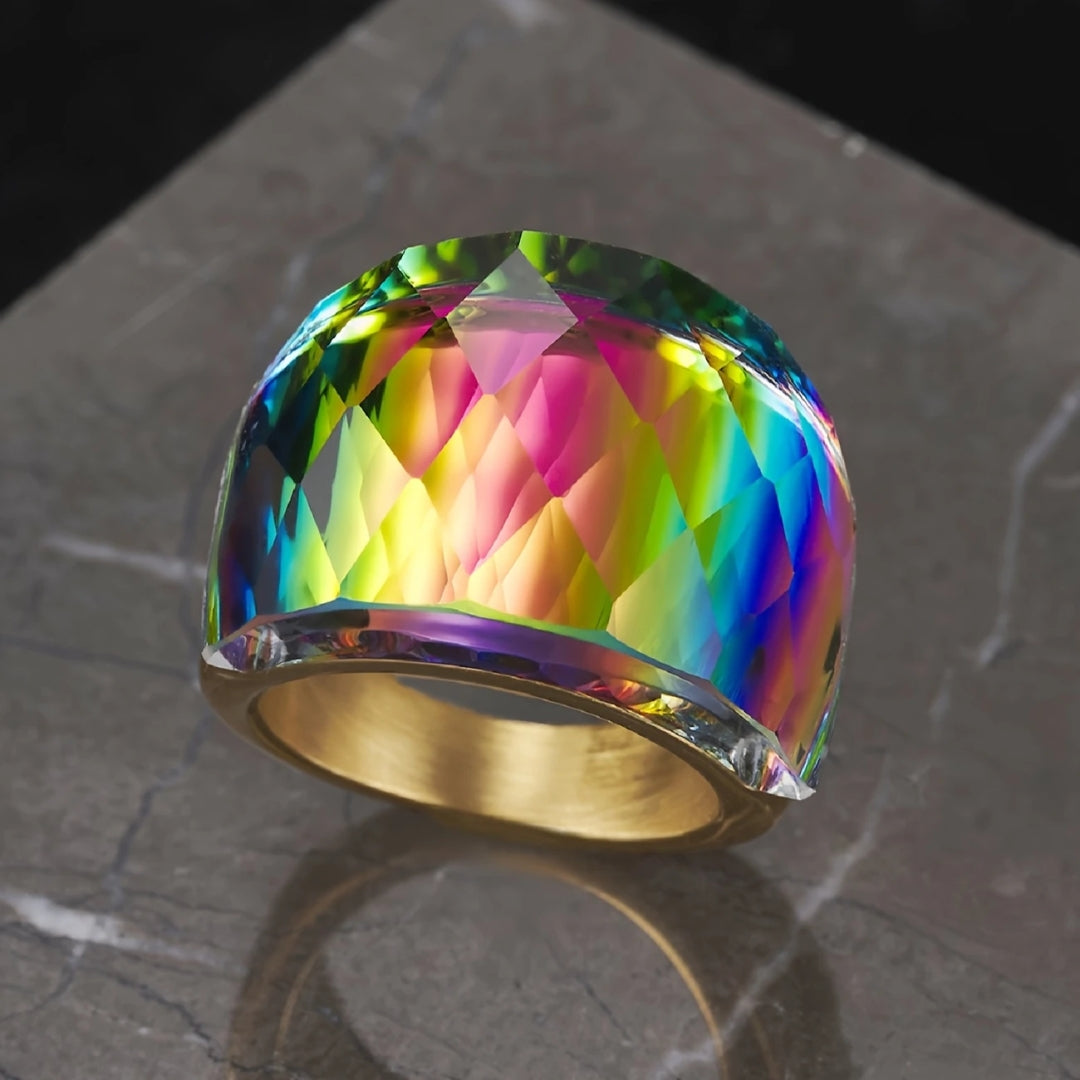 Colored Chromatic Gold Ring