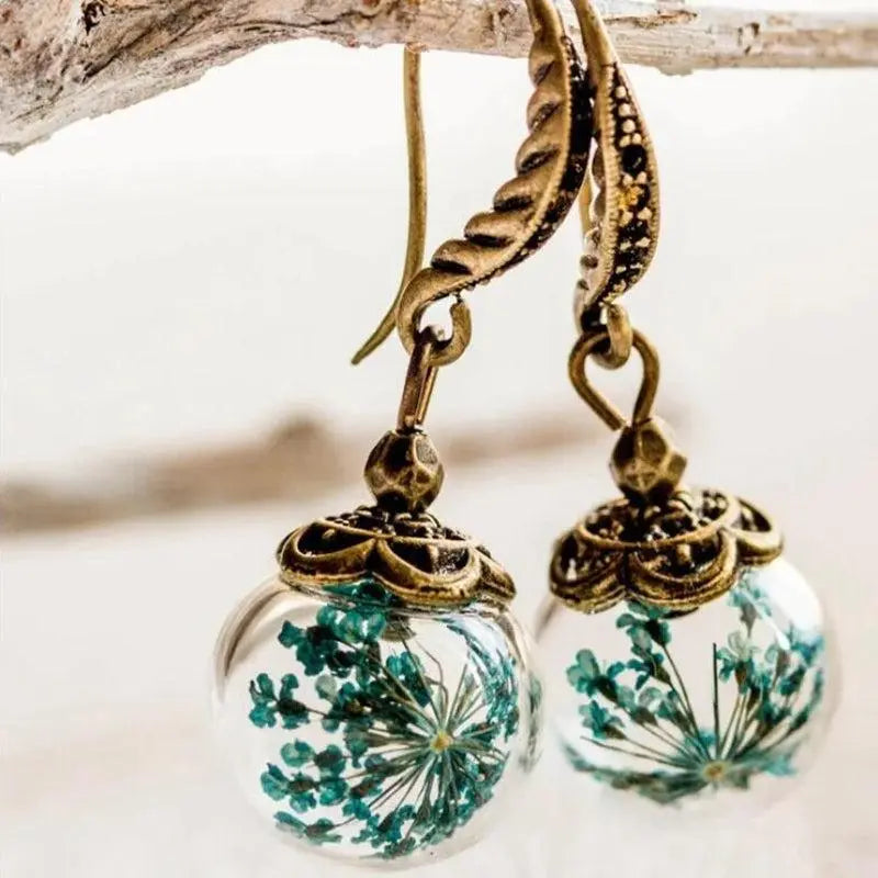 Vintage Bloom Crystal Earrings