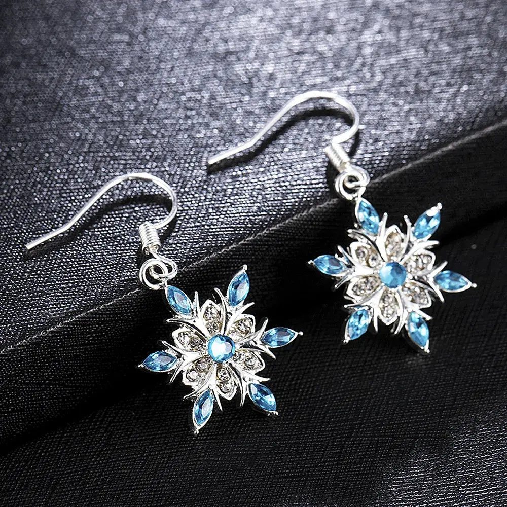 Vintage earrings with blue starlight