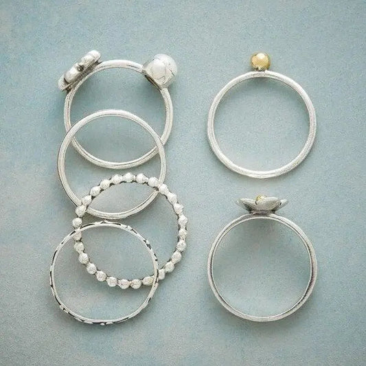 Flower Bead Necklace Ring