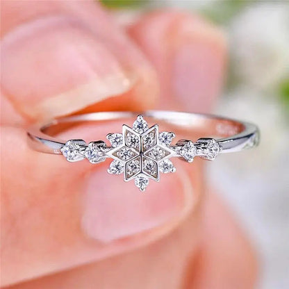 Snowflake Ring made of 925 Sterling Silver