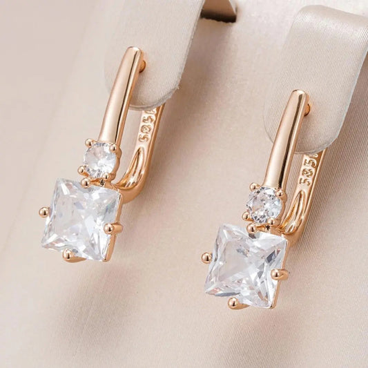 Earrings with Zirconia in Gold