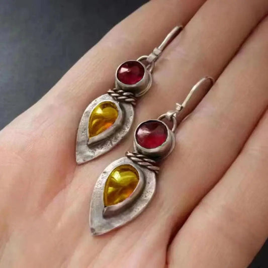 Vintage Glass Fire Earrings
