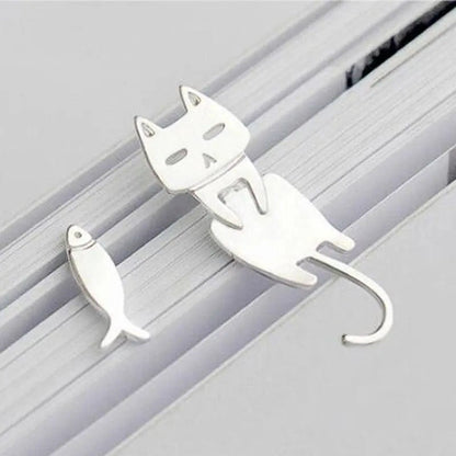Silver Climbing Kitten Earring