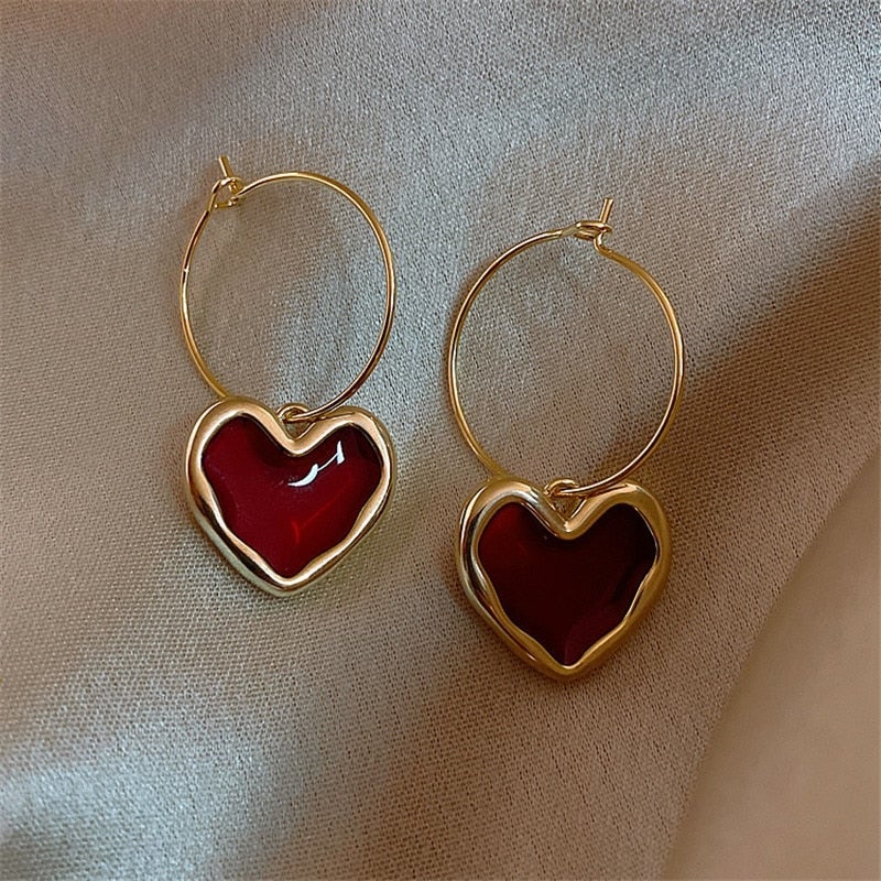 Earrings 'Red Heart'