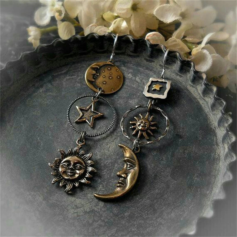 Earrings "Sun, Moon, Stars