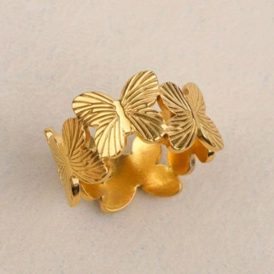 Golden Butterfly Ring