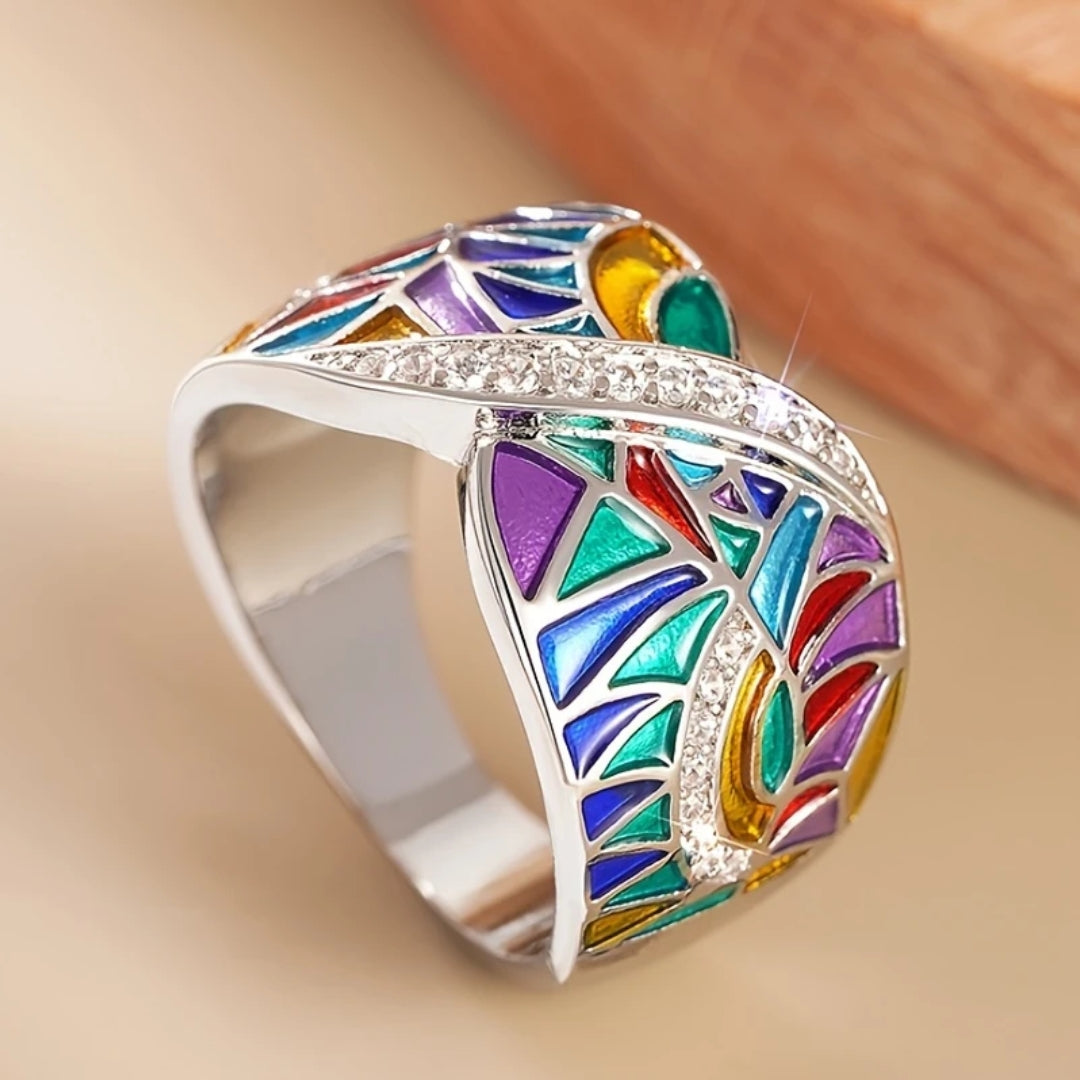 Colorful Silver Ring