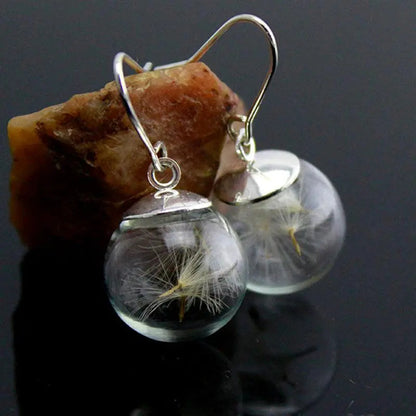 Dandelion Earrings in Silver