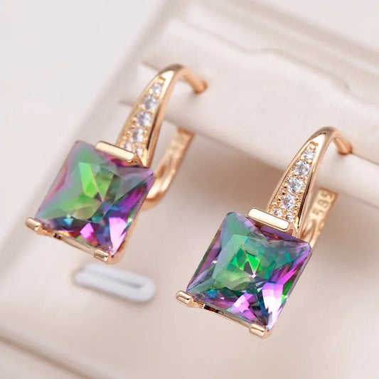 Elegant Multicolor Crystal Earrings