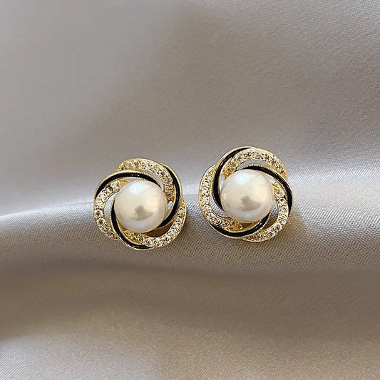 Golden Shiny Ball Earrings