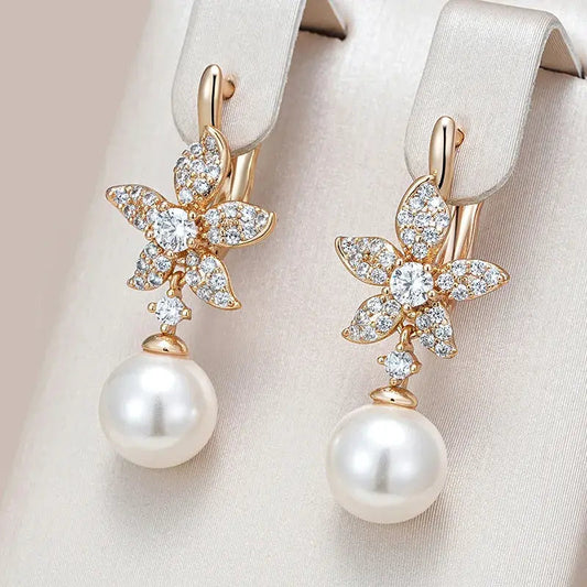 Elegant pearl-like earrings