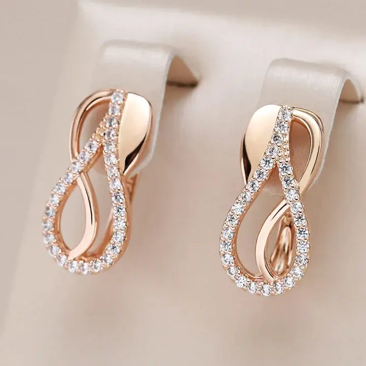 Elegant bright hollow drop earrings
