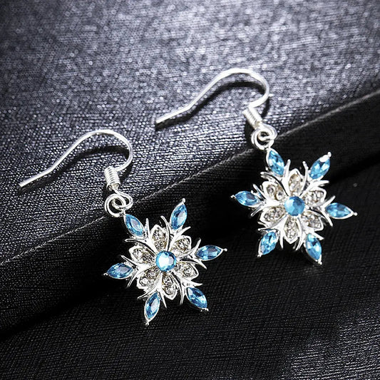 Vintage earrings with blue starlight