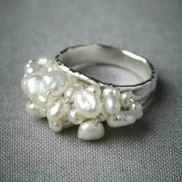 Vintage Baroque Pearl Ring