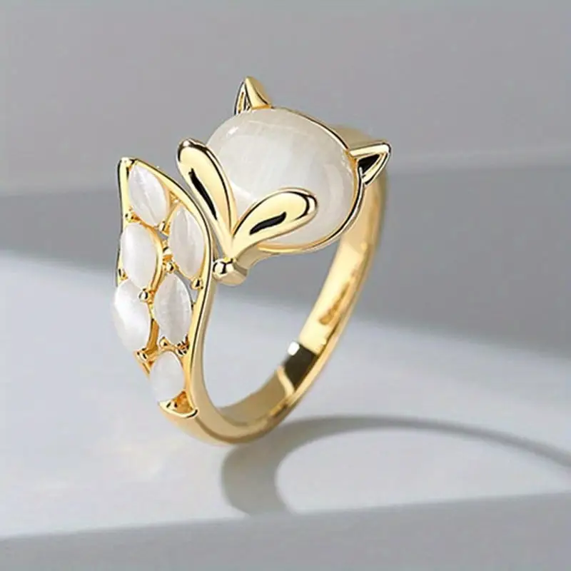 Goldring "Kitten" with Pearls