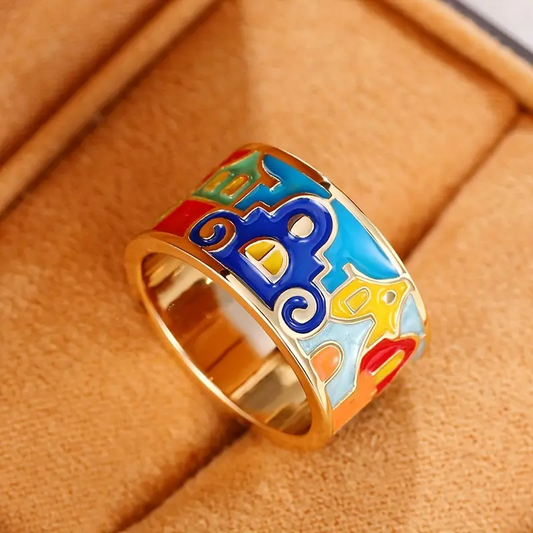 Vintage Enamel Ring